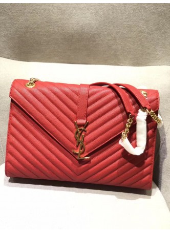  YSL MONOGRAMME BAG 31CM RED